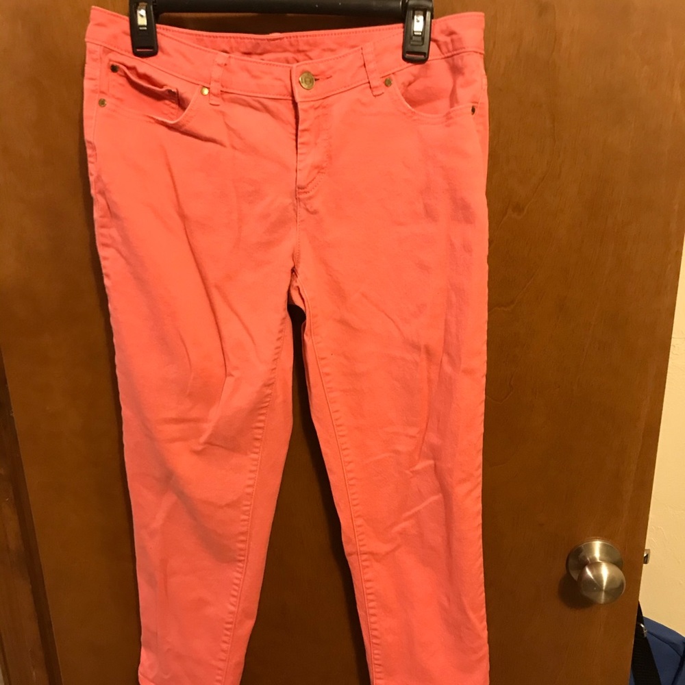 Pink Denim Capris